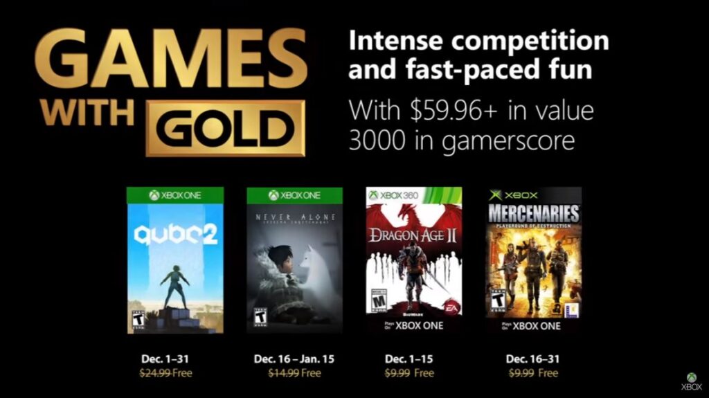 games with gold dezembro 2018
